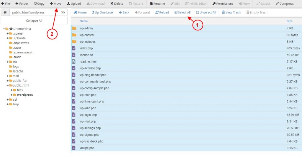 انتقال محتویات وردپرس